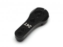 Miscellaneous All Aluminum Servo Horn (24T) for Hitec Servo Black by Boom Racing