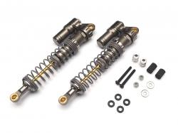 Axial SCX10 Boomerang™ Type E Aluminum Piggyback Shock Set 114mm 1 Pair Gun Metal [OFFICIAL RECON G6 SHOCKS] by Boom Racing