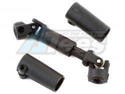 Hobby Plus CR24 Universal Main Drive Shaft Set & Rear Axle Hub for CR-24 (Black) by Hobby Plus