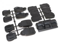 Boom Racing D90/D110 Chassis Lightweight Interior Front & Rear Molded Plastic Seats for Defender D90 / D110 Pickup and Wagon Body by Team Raffee Co.