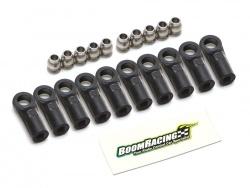 Miscellaneous All KUDU™ Heavy Duty Rust-Resistant M4 Nylon Rod Ends 18.5mm (Straight) w/ SST Pivot Ball (5.8x3x7.4mm) (10) by Boom Racing