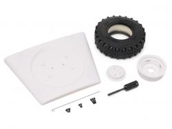 Boom Racing BRX02 109 Land Rover® Series Deluxe Bonnet w/ Spare Wheel and Tire by Boom Racing