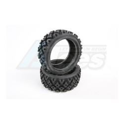 Miscellaneous All Rally Block Tire Set - 1 Pair by Tamiya